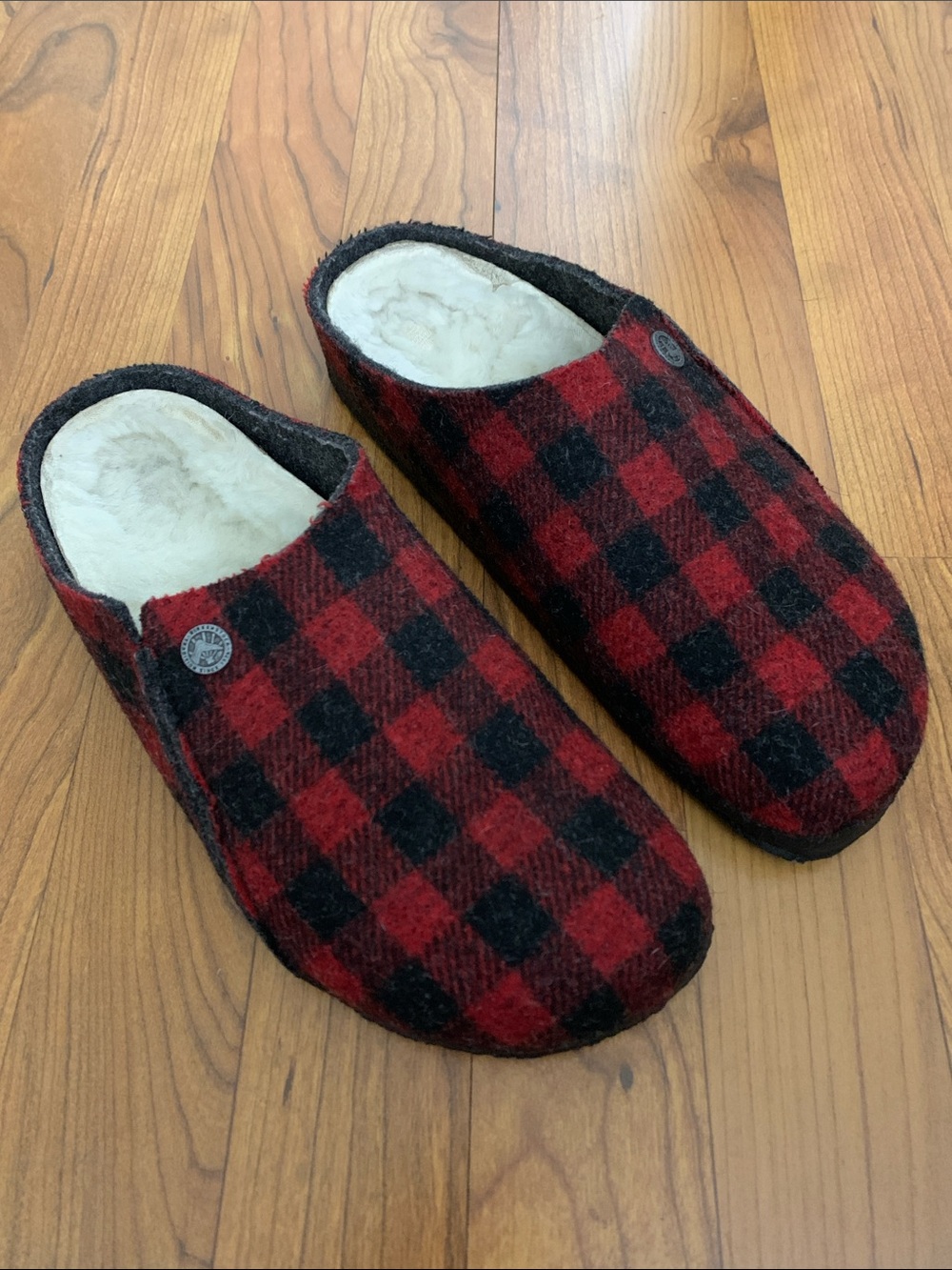 ❤️ Birkenstock Zermatt Plaid Slippers • Size 9 ~ 40